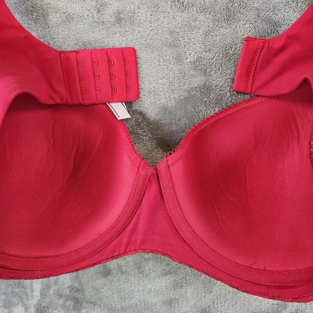 Victoria’s Secret 36DD Red Lace Bra Romantic Bombshell Femme Glam